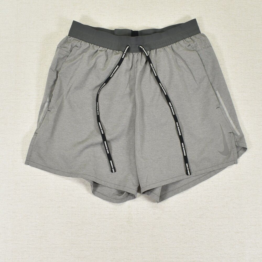 Nike Dri-FIT Stride 2-in-1 Running Shorts Heather Grey Lined Men's Small